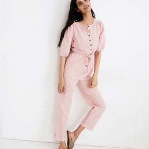 Linen blend jumpsuit
